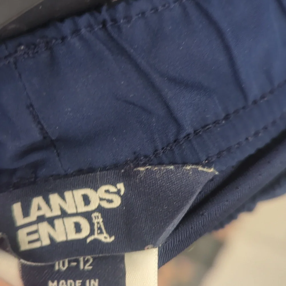 Lands' End Blue and Yellow Swim Trunks Vibrant Design And Blue Rash guard